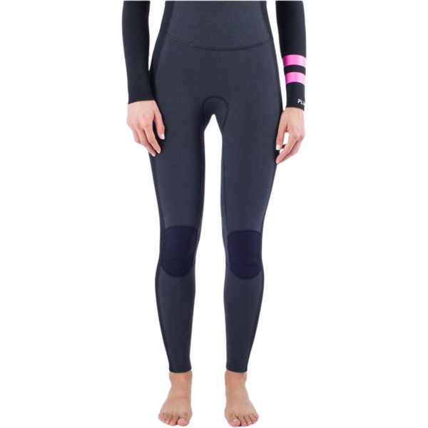 2025 Hurley Femmes Plus 5/3mm à Capuche Chest Zip Combinaison Néoprène WFS0012544 - Black / Graphite